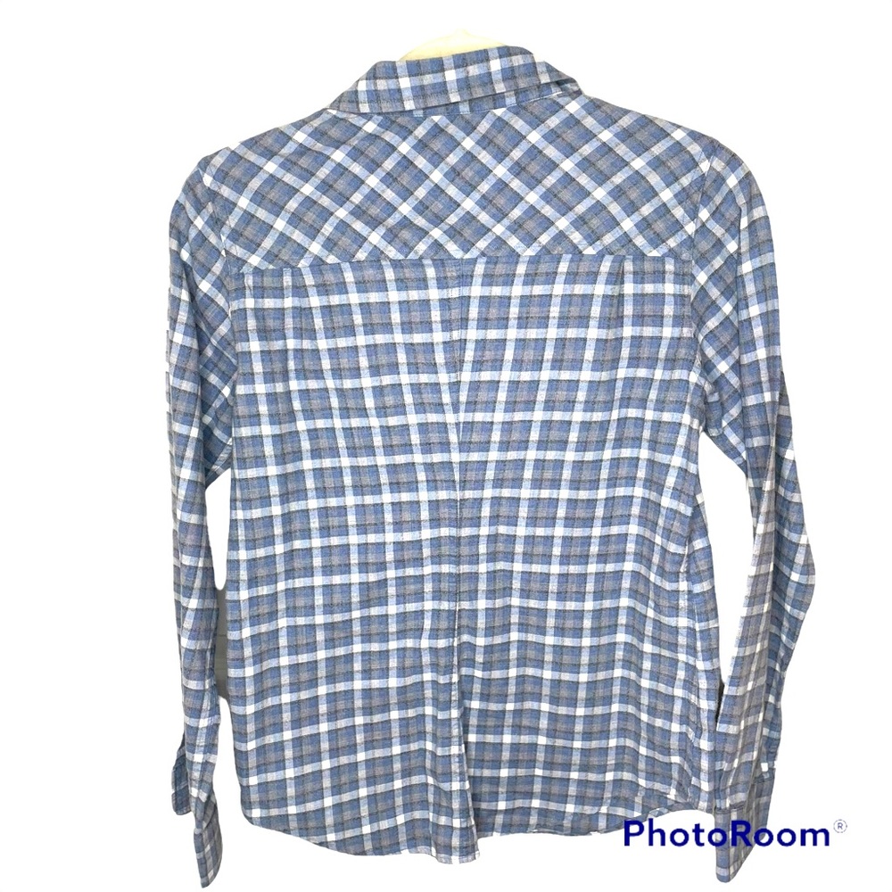 Pendleton Blue‎ Gray Cotton Plaid Button Down Shi… - image 2